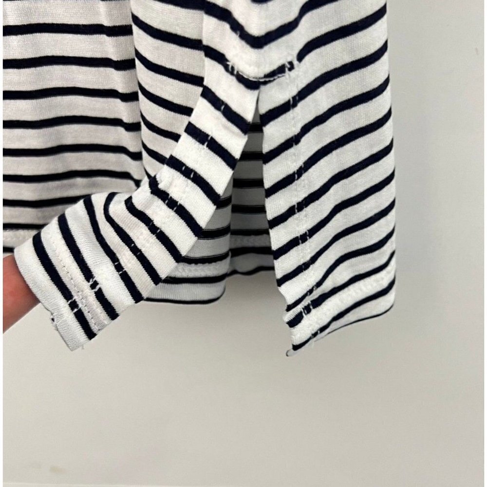 Talbots Womens Petites XL White Blue Stripped Sleeveless Tencel Blend NWT - Picture 4 of 6